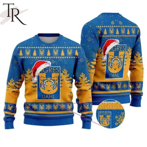 LIGA MX Tigres UANL Special Christmas Ugly Sweater Design
