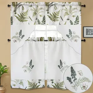 Bt592-Kitchen Curtain Set - Versatile Design for Home Decor and Office Use