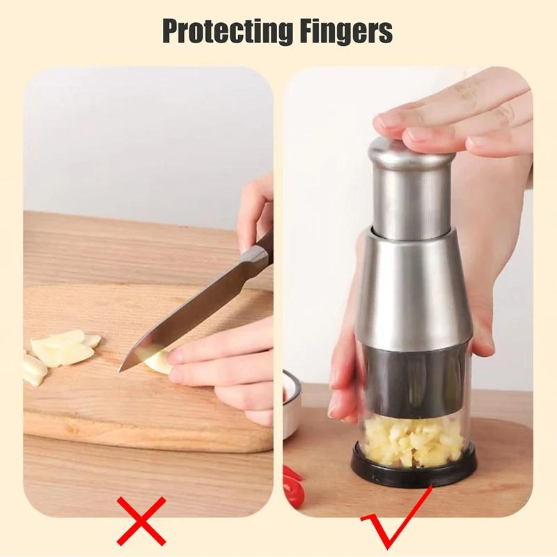 Garlic Crusher Onion Chopper Multipeler Vegetables Chopper Manual Garlic Press Machine Garlic Squeezer Kitchen Gadget