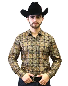 VS100L - FPMSFP - Y-441-5 - Khaki - Vaquero Signature Fashion Printed Shirt