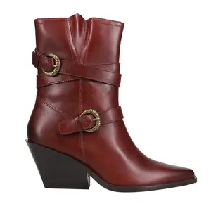 Seychelles Womens Speak Up  Casual Boots Mid Calf Mid Heel 2-3" - Red