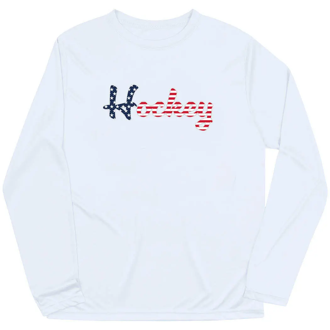 Hockey Long Sleeve Performance Tee - Stars & Stripes Hockey