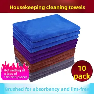 Foldable Thick Microfiber Cleaning Towels Ultra Absorbent No Lint for Home Kitchen Bathroom Household Cleaning Multipurpose Reusable Dish Cloth Dusting Wipes