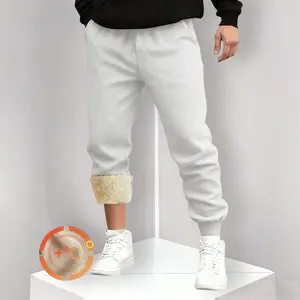 Teen Boys Winter Warm Fleece Lined Thick Jogger Pants | Casual Daily Outdoor Trousers