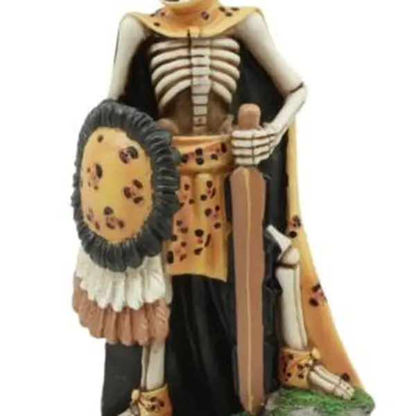 Ebros Day Of The Dead Aztec Elite Jaguar Warrior Statue 6.75"Tall Mesoamerica Tezcatlipoca God Jaguar Warrior Skeleton Knight Figurine
