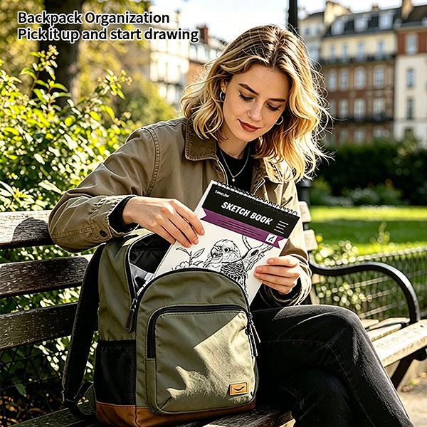 Truecolor Sketchbook,  No Bleed & No Smudge, Durable Hardcover Spiral Bound Sketch Pad, Smooth Drawing Journal for Artists, Beginners, Sketching, Doodling & Art Creation
