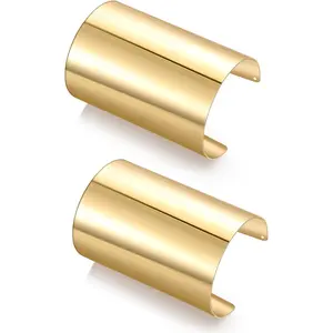 Trendy Jewellery Accessories 2 Pcs Gold Cuff Bangle Bracelet for Women Wide Open Cuff Bracelets Adjustable Fashionable Wrist Cuff Wrap Bracelets
