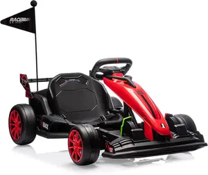 Red 24V Electric Go Kart For Kids Ages 6 To 12 Adjustable Seat Variable Speed Mode High Speed Racing Silent Eva Tires And Durable Steel Frame Red