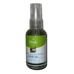 Sheló NABEL Coco and Moringa Hair Oil - Haircare Moisturizer with Aloe, Frizz Control, Repair Benefits, 2.20 fl oz