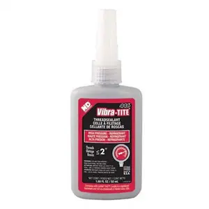 Vibra-Tite Series 446 High-Pressure Refrigerant Thread Sealant, 50 mL Red Bottle, 24 hr Full Cure Time, Removable with Hand Tools (44650)