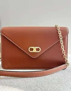 Pre-owned Celine Calfskin Crossbody Bags Maillon Triomphe Wallet On Chain