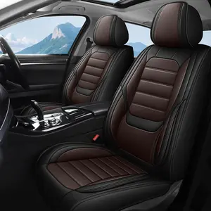 Car Seat Covers For Audi A3/A4/A5/Q3/Q4 E-Tron/Q5/Sq5/Allroad/Q7, Stylish Breathable Nappa Leather Car Seat Cover For Car Full Set 5-Seats, A Waterproof Car Seat Protection Cover, Anti-Slip Comfortable Car Seat Cushion, Vehicle Seat Cover Customized