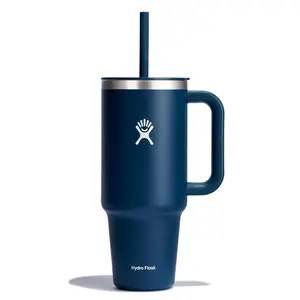 Hydro Flask 40oz All Around Travel Straw Tumbler - Indigo: Vacuum-Insulated, BPA-Free