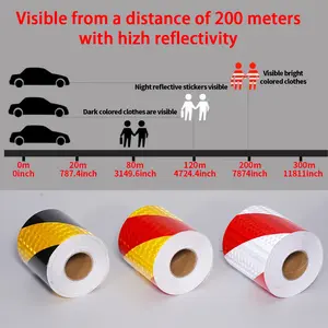 10cm X 1m Reflective Tape, Waterproof Self-Adhesive Safety Warning Tape, Industrial Tear-Resistant Outdoor Sticker, Vehicle & Equipment Use