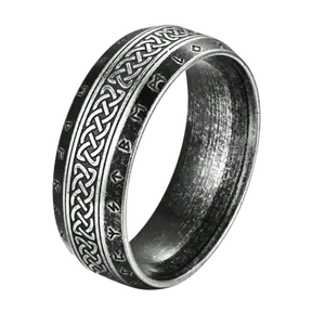 1pc Floral Carved Signet Tungsten Ring, Dramatic Men's Engagement/Wedding Rings, Unique Valentine's Day Gifts
