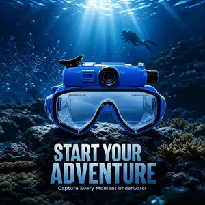 Portable Snorkeling Goggles, Snorkeling Gear, Detachable Sports Camera, Ideal for Diving and Snorkeling, Lightweight and Easy to Carry, Perfect for Water Activities