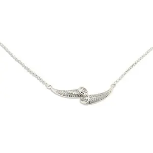 Radiance by Absolute 1.425ctw CZ Round Bypass Pendant Necklace