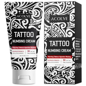 Tattoo Numbing Cream Extra Strength: 6 Hours Painless Tattoos - Maximum Strength Numbing Cream with 5x Numbing