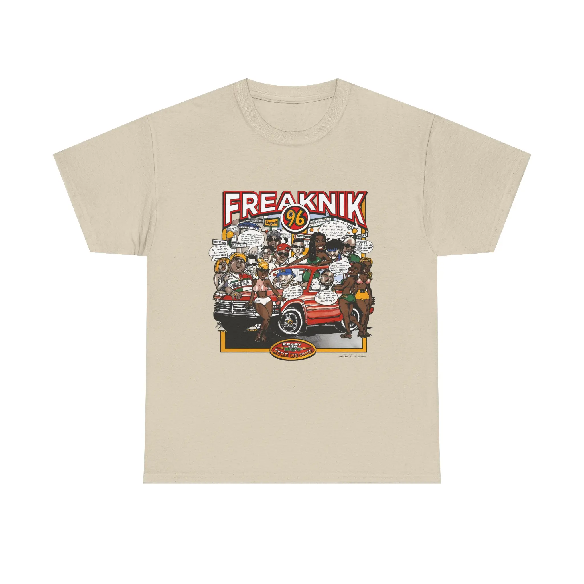 Freaknik T-Shirt Tupac, Biggie, Brandy, MJB Atlanta, Country Music Shirt, Shirt For Fan Crewneck Fitted Shortsleeve Menswear Top Underwear Streetwear Tropical Graphic Tshirt Round Neck
