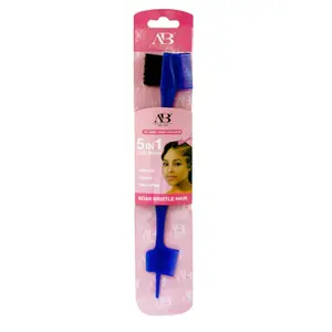 ANA BEAUTY Hair Edge Brush - 5 in 1 Edge Comb, Blue