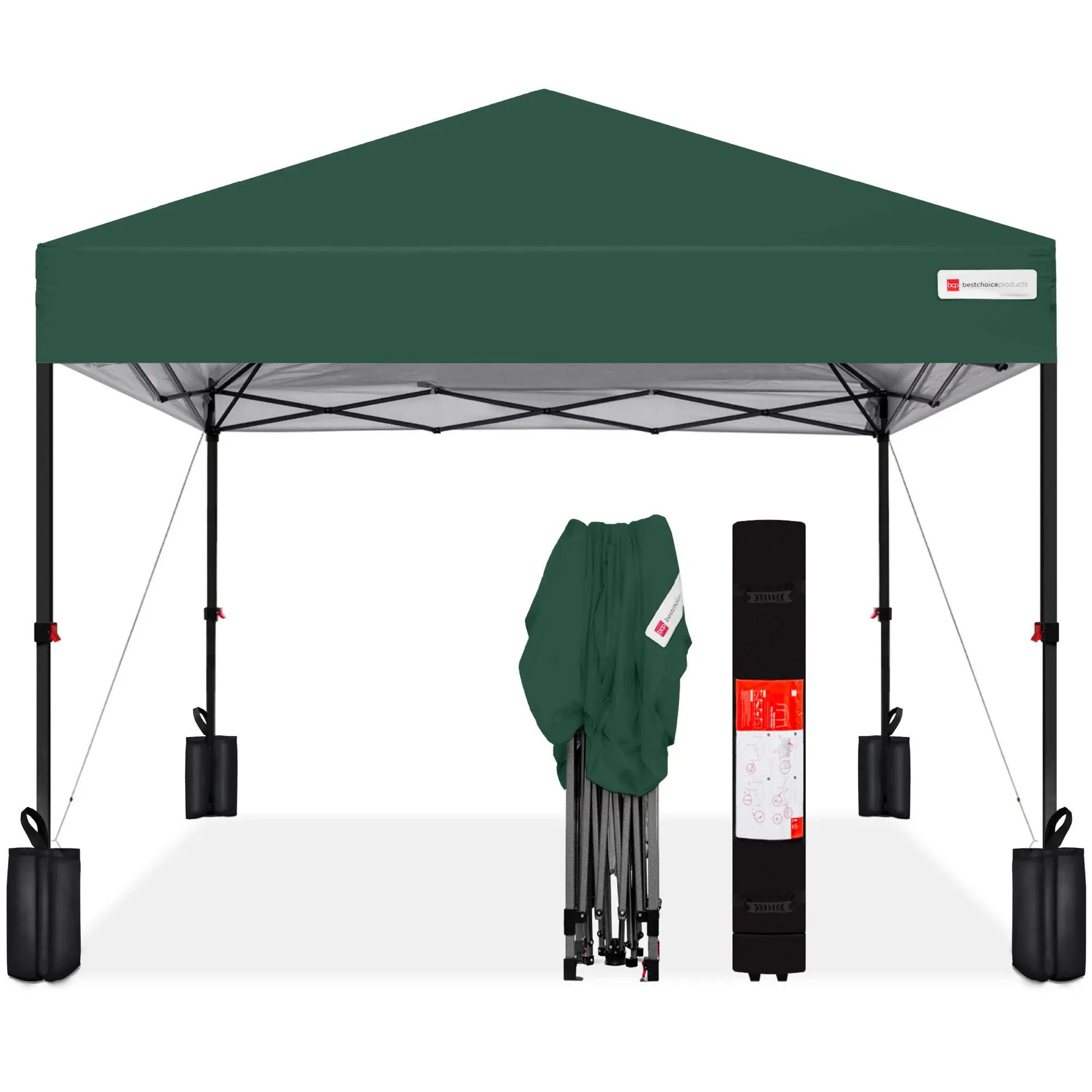 Best Choice Products 8x8ft Easy Setup Pop Up Canopy w/ 1-Button Setup, Wheeled Case, 4 Weight Bags Best Choice Products 8x8ft Easy Setup Pop Up Canopy w/ 1-Button Setup, Wheeled Case, 4 Weight Bags