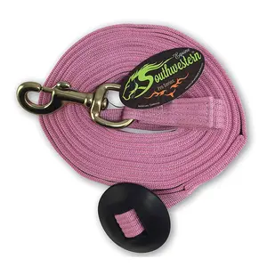 24 ' Flat Cotton Web Lunge Line with Bolt Snap & Rubber Stop