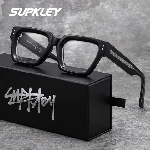SUPKLEY Classic Basic Style, Textured Square Frame, Fashionable Reading Glasses, Multifunctional For Daily Use, Thanksgiving Campus Event, Brand Packaging, Perfect Gift, Reading Eyeglasses, Reading Eyewear