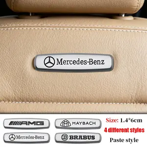 Mercedes-Benz Car Interior Seat Back Stickers, High-End Style Decorative Decals, Fits A-Class/C-Class/E-Class/S-Class/GLA/GLB/GLE/AMG/EQE/EQS/Maybach S-Class/Brabus Models