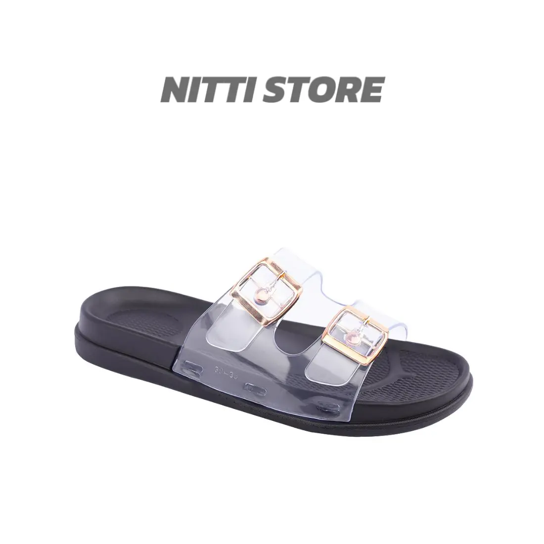 Women House Slippers Clear Double Breasted Design  Leisure Vacation Light Slides Summer Outdoor Fashion Sandals Footwear Girl Walking Shoes Tsinelas Comfort
