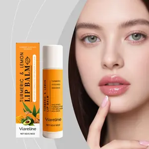 VIARELINE Turmeric Lemon Lip Balm Moisturizes and Softens Lip Skin Daily Portable Care Lip Balm