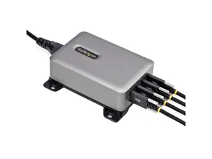 StarTech 4-Port Multi-Device USB-C Charger, 240W Total, Single Port 140W EPR, PD 3.1, Screw Locking Ports, Surface Mounting, Ideal for Boardrooms model 424DNA-USB-C-CHARGER