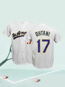 Los Angeles 18 Baseball Jersey | Men Women Classic Color Block Short Sleeve Casual Sports Shirt | Breathable Vintage Stitched Baseball Uniform for Daily Wear & Fans Gift