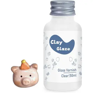 Air Dry Clay Glaze Clay Varnish for Air Drying Clay Clear Acrylic Varnish for Craft Pottery Waterproof & Gloss Finish