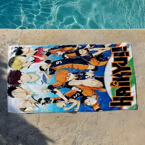 1 piece Haikyuu!! Competitive Hot-Blooded Youth Anime themed beach towel - Extra Large Beach Towel, Eco-friendly Dyed Fabric, suitable for Beach, Pool, Camping, Quick-dry and Absorbent, Machine Washable, Suitable for Various Outdoor Scenes