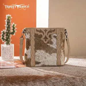 TRINITY RANCH COWHIDE CONCEALED CARRY CROSSBODY BAG