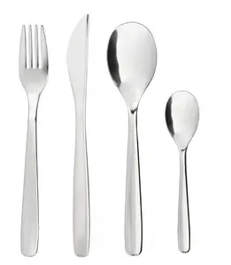 MOPSIG 16-Piece Stainless Steel Flatware Set – Forks, Knives, Spoons, Durable Cutlery for 4 Tableware Utensils