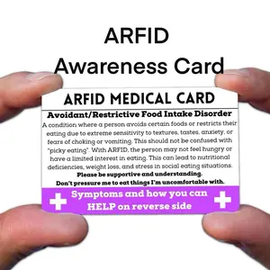 ARFID Avoidant Restrictive Food Intake Disorder Medical Card for Wallet or Lanyard for Support and Understanding