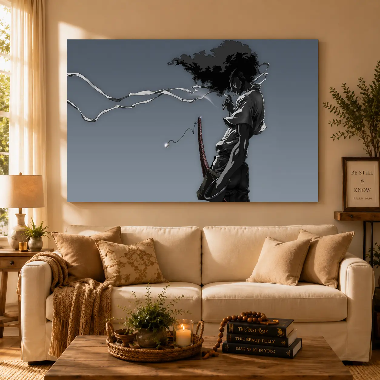 African Samurai Anime Poster, Room Aesthetics Poster, Decoration Painting, Canvas Wall Art, Hanging Ornaments Artistic Print Photo wall decor Glossy african american art anime wall art home decor wall art printed art canvas modern poster