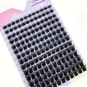 Individual False Eyelashes, 168pcs/box 0.07mm D Curling 9-16mm Mix Natural Eyelashes Extension, 3D Russian Volume Individual Eyelash Cluster, Cosmetic Eyelash Extension Volume Lash Clusters