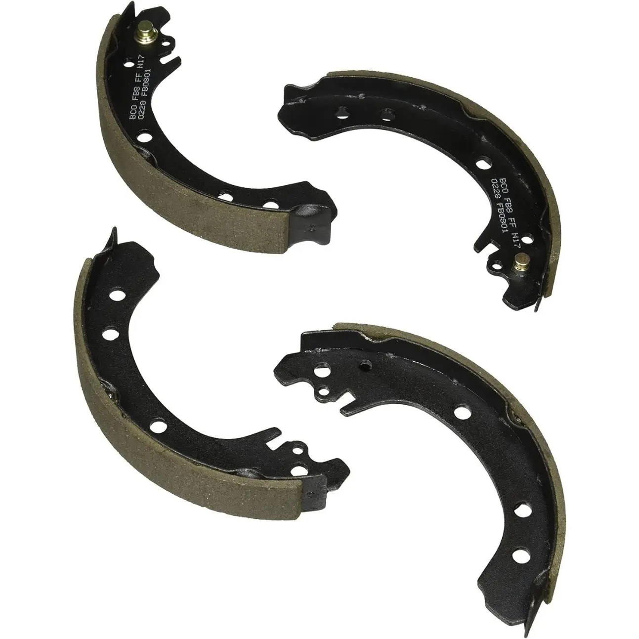 Rear Blue Drum Brake Shoe Set for Toyota Corolla - 100% All-New Steel, OE Fit, Rust Inhibitive Coating, Durable Construction, Extended Wear, Hassle-Free Installation, Precision-Engineered OE Style