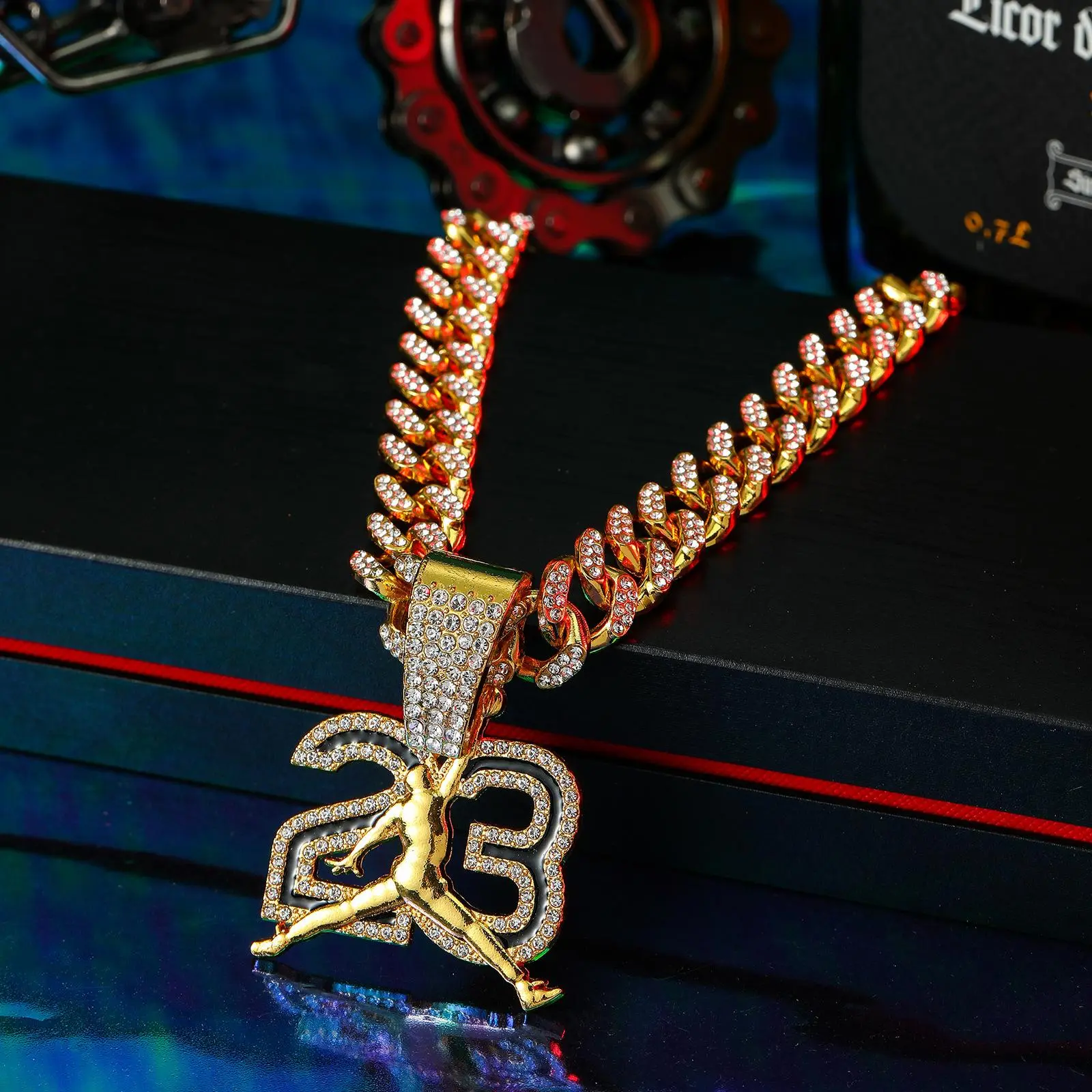 Fashionable Cuban Chain Pendant Hip-Hop StyleAccessories for Men