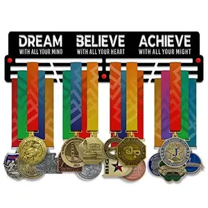 Dream • Believe • Achieve (V2) — Medal Display Rack