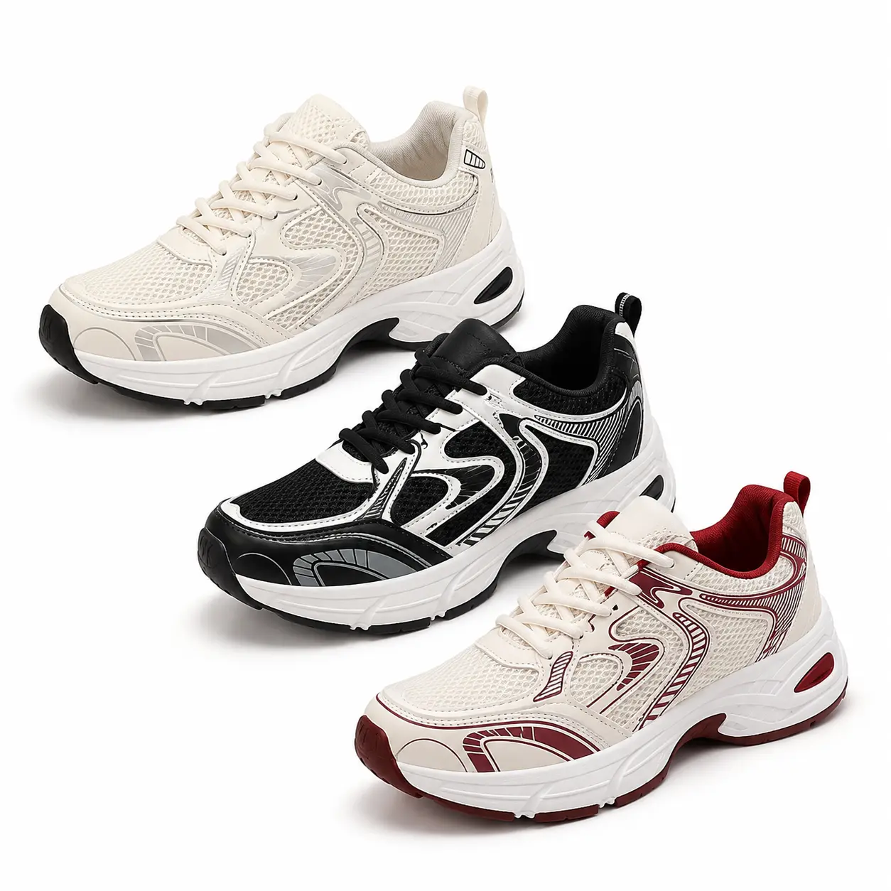 Women’s Chunky Running Sneakers Breathable Mesh Walking Shoes Lightweight Casual Sport Shoes