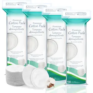 Premium Cotton Rounds for Face 400 Count - Makeup Remover Pads, Hypoallergenic, Lint-Free | 100% Pure Cotton Pads for Face Cleasing, Applying Facial Toner & Nail Polish Remover