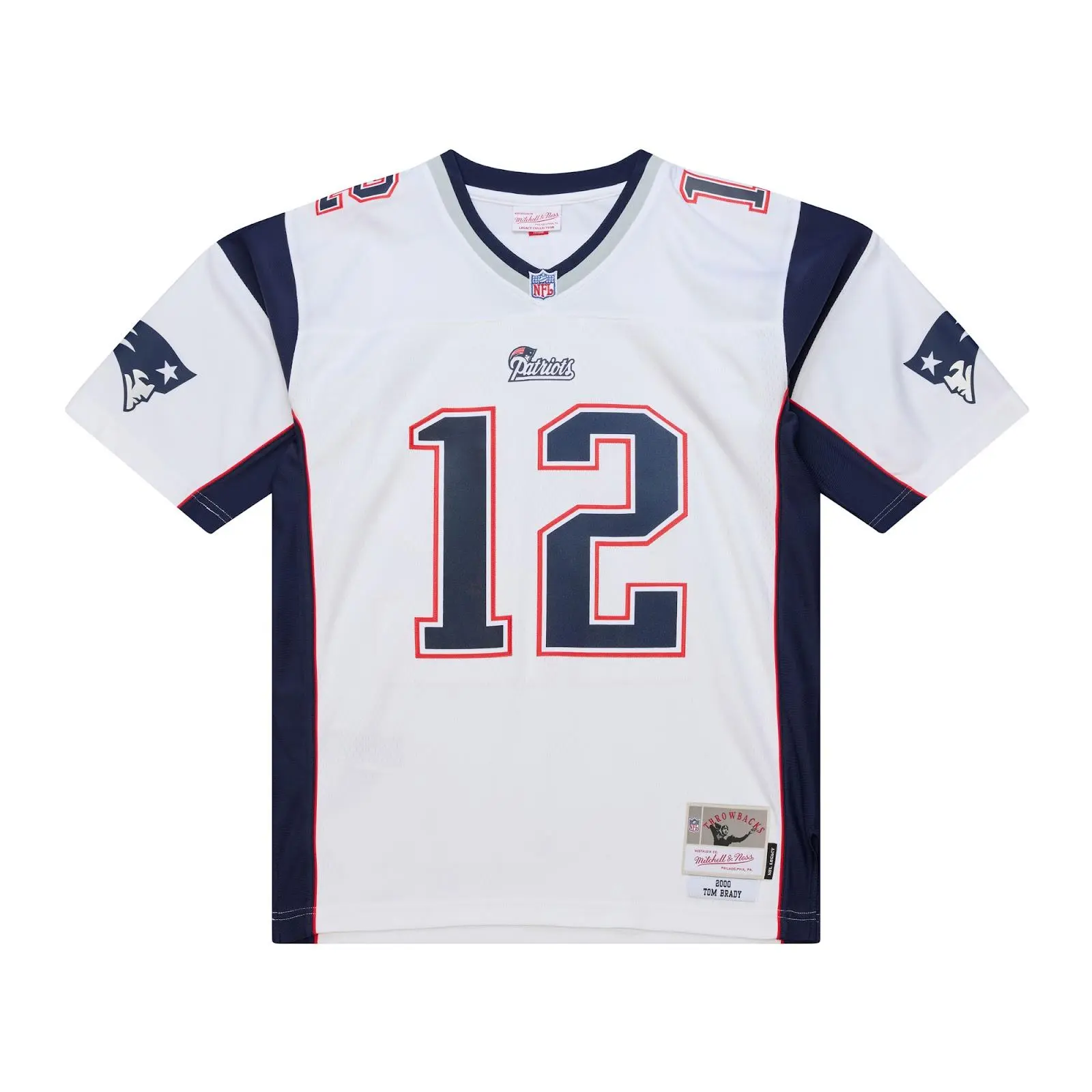Tom Brady New England Patriots 2000 White Legacy Jersey NFL Throwback Mitchell & Ness Tom Brady New England Patriots 2000 White Legacy Jersey NFL Throwback Mitchell & Ness
