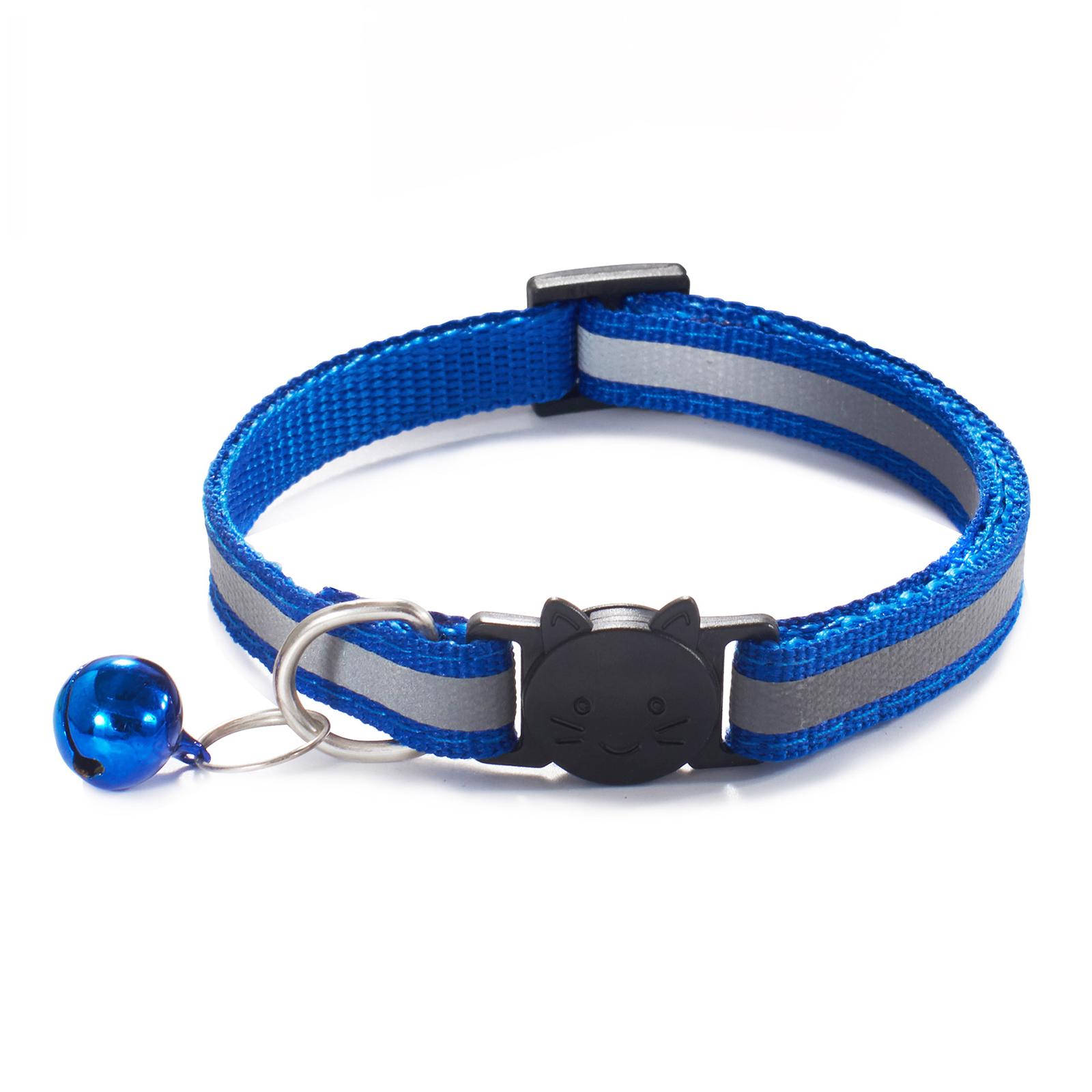 Collar - New Colors Reflective Breakaway Cat Collar Neck Ring Necklace Bell Pet Products Safety Elastic Adjustable With Soft Material 1PC pet accessory cribbing collars pet collar cat collar dog