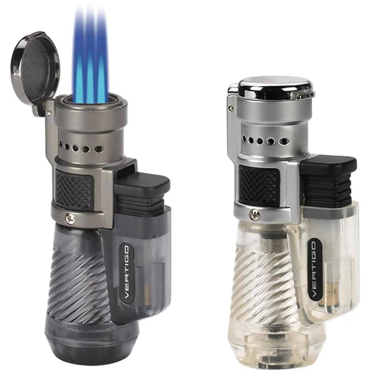 212 MAIN Vertigo Cyclone Windproof Torch Lighter with Triple Burner, Adjustable Intensity, Assorted Durable Trendy Unique Car-Motorcycle Interior Decoration Accessory