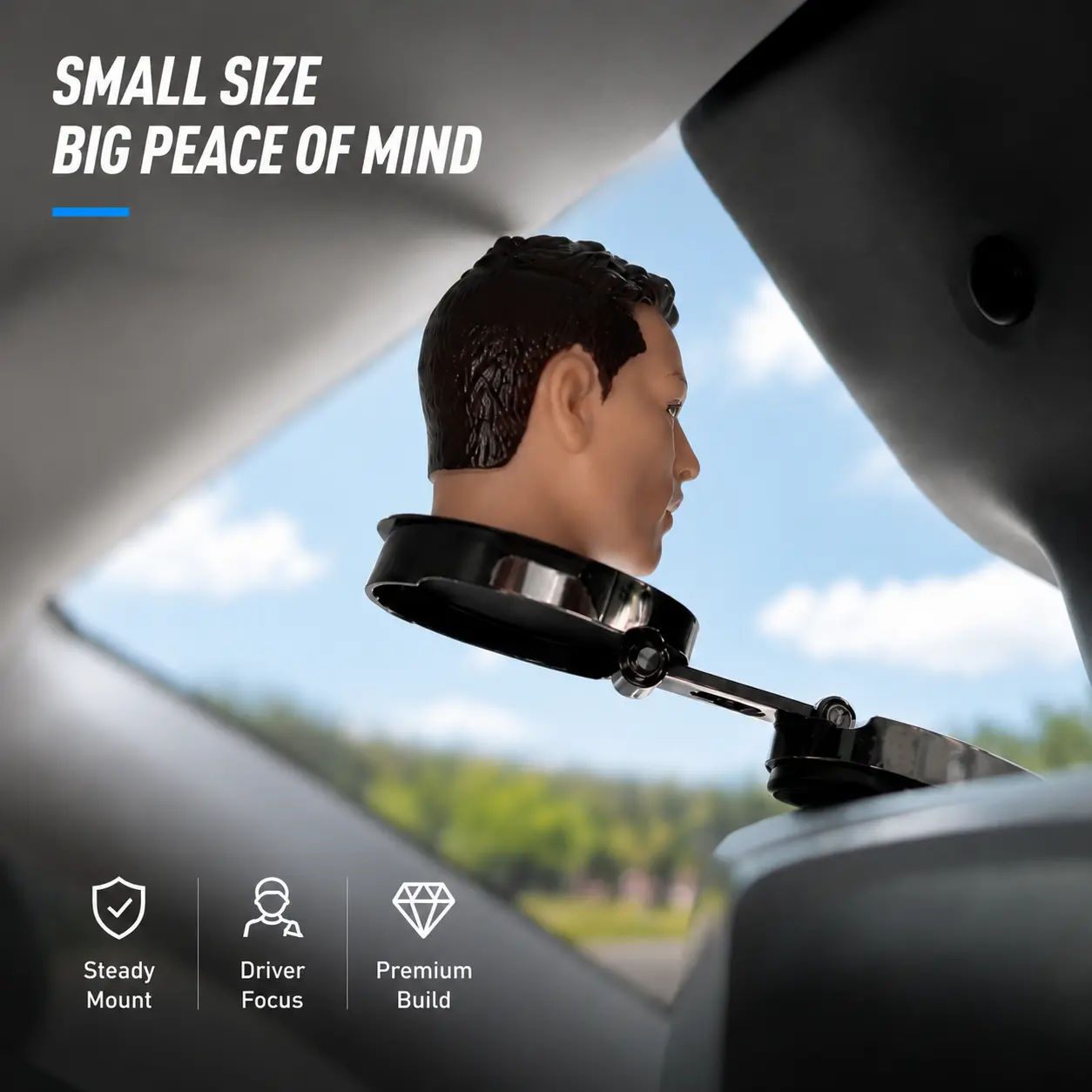 Dashboard Hanging Ornament, Funny Driver Head Sculpture for Car Interior Decoration, Cute Auto Hanging Accessory 01