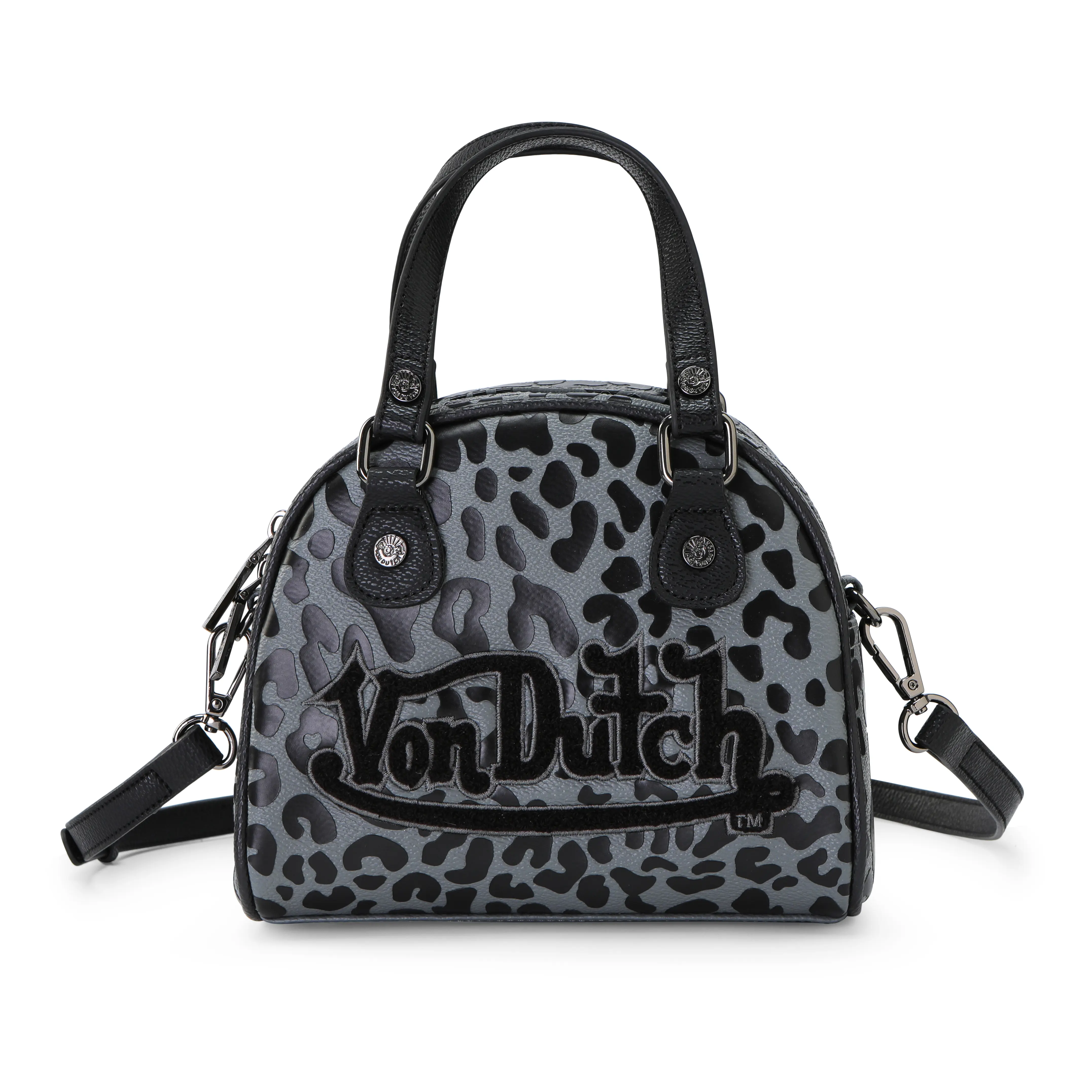 Von Dutch Grey Cheetah Bowling Bag