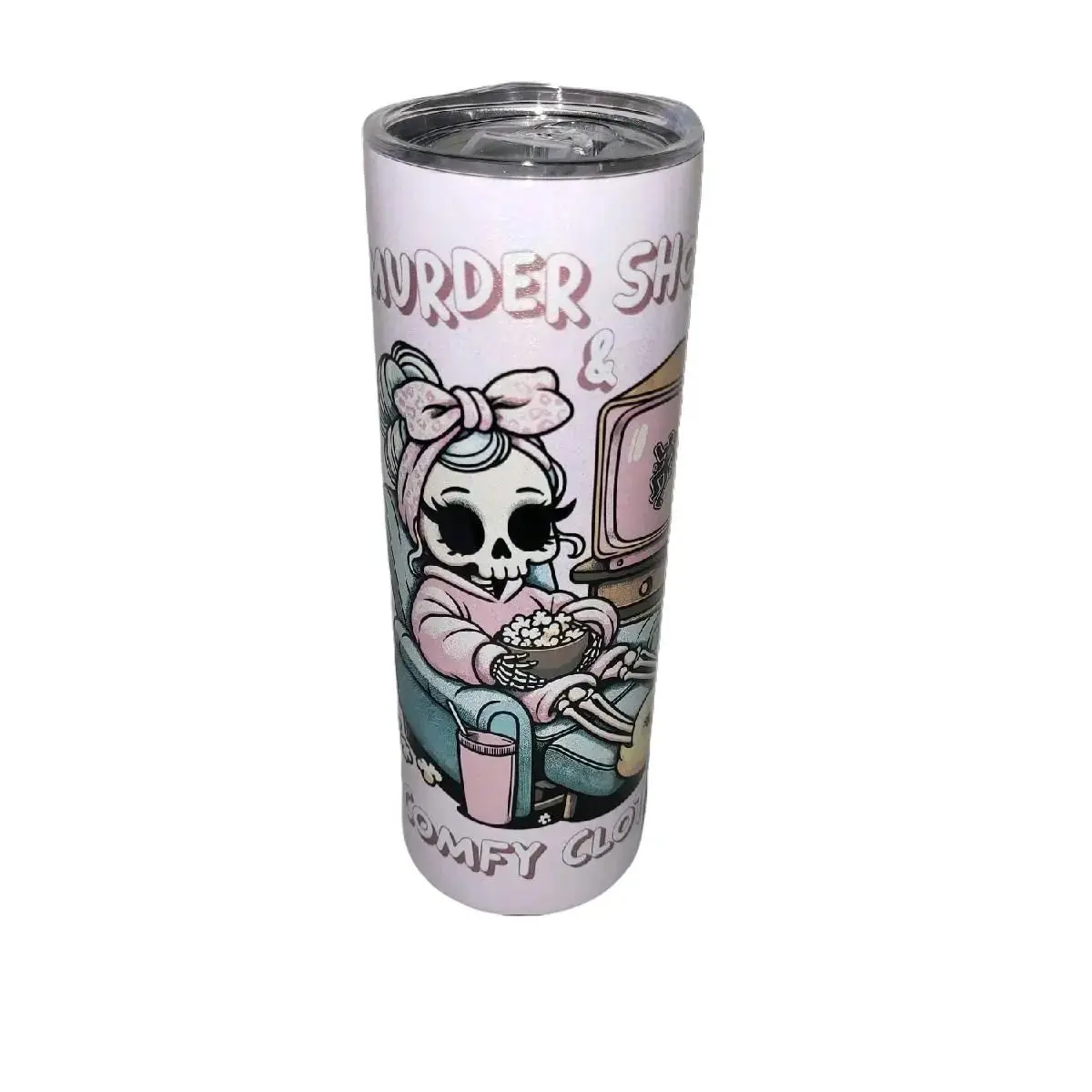 Murder Shows and Comfy Clothes 20oz skinny tumbler